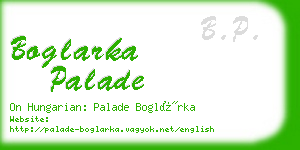 boglarka palade business card